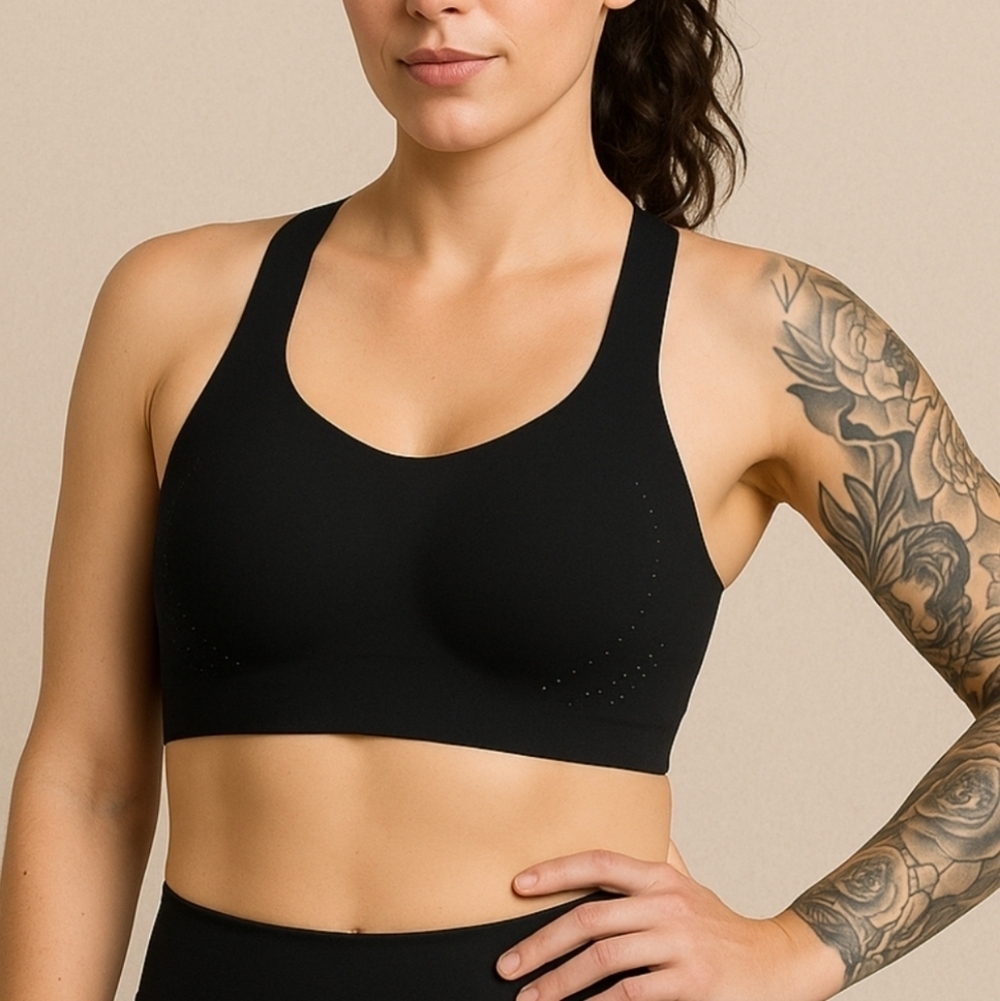 Lululemon AirSupport Bra 34D Black High Support Running Sports Bra